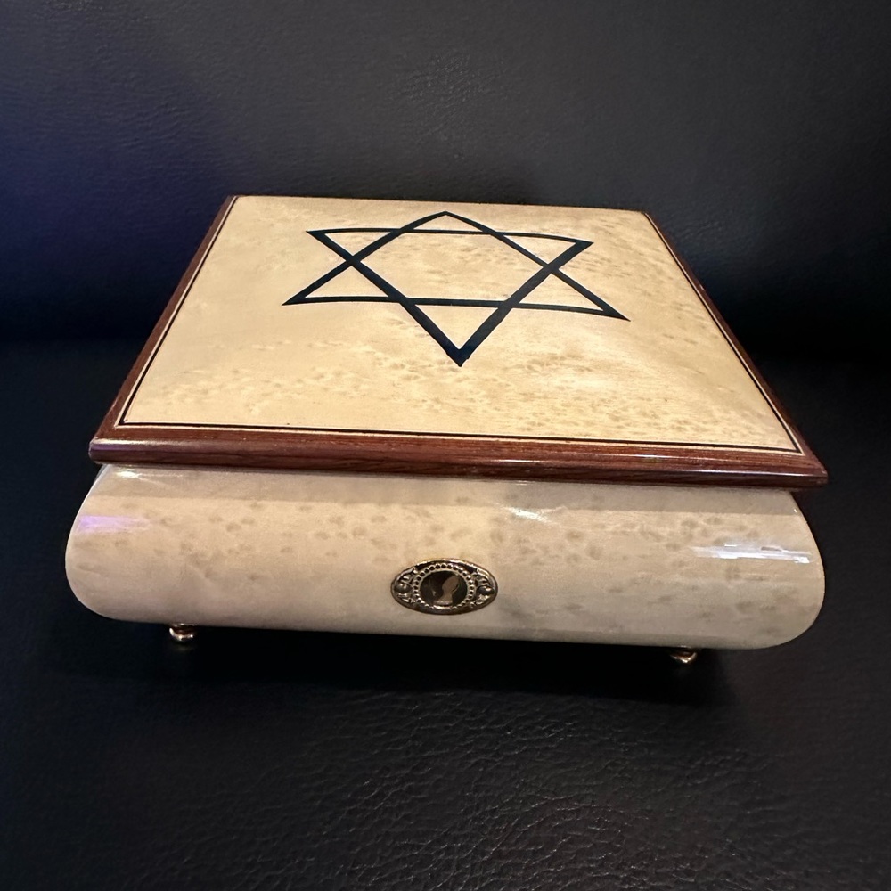 Reuge Music Star Of David Musical Jewelry Box Plays-"hatikva”